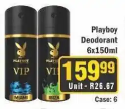 J&E Cash and Carry Playboy Deodorant offer