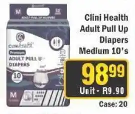 J&E Cash and Carry Clini Health Adult Pull Up Diapers Medium offer