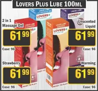 J&E Cash and Carry Lovers plus lube offer