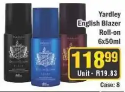 J&E Cash and Carry Yardley English Blazer Roll-on offer