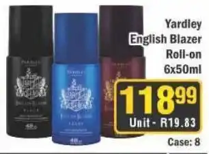 J&E Cash and Carry Yardley English Blazer Roll-on offer