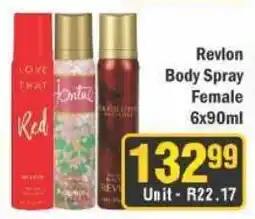 J&E Cash and Carry Revlon Body Spray Female offer