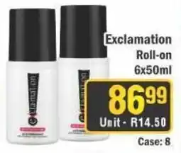 J&E Cash and Carry Exclamation Roll-on offer