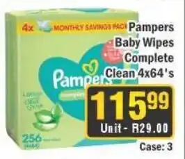 J&E Cash and Carry Pamper Baby Wipes Complete Clean offer