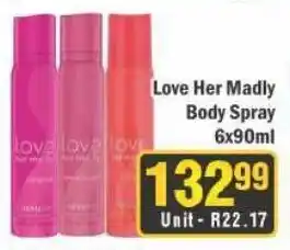 J&E Cash and Carry Love Her Madly Body Spray offer