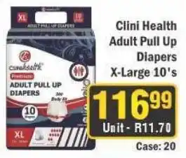 J&E Cash and Carry Clini Health Adult Pull Up Diapers X-Large offer