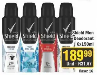 J&E Cash and Carry Shield Men Deodorant offer