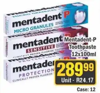 J&E Cash and Carry Mentadent-P Toothpaste offer