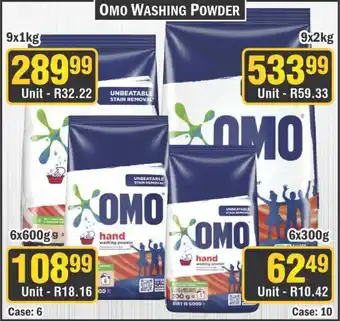 J&E Cash and Carry Omo washing powder offer