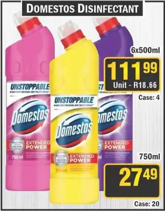 J&E Cash and Carry Domestos disinfectant offer