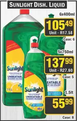 J&E Cash and Carry Sunlight dish. liquid offer