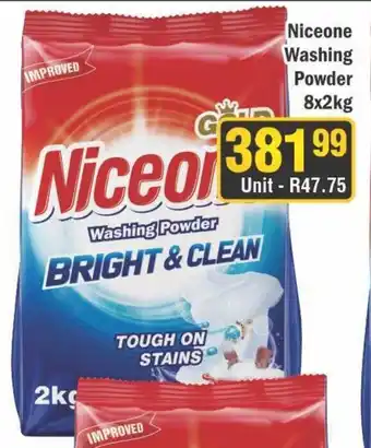 J&E Cash and Carry Niceone Washing Powder offer