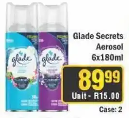 J&E Cash and Carry Glade Secrets Aerosol offer