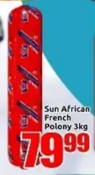 Three Star Cash and Carry Sun African French Polony offer