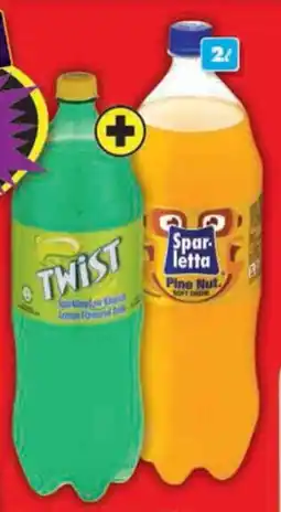 Shoprite Sparletta/twist soft drink all variants offer