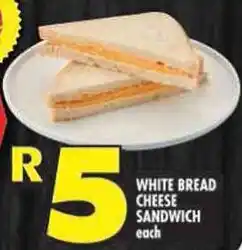 Shoprite White bread cheese sandwich offer