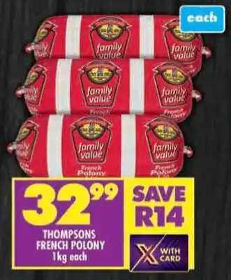 Shoprite Thompsons french polony offer