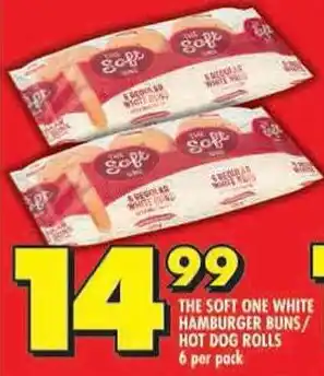 Shoprite The soft one white hamburger buns/ hot dog rolls offer