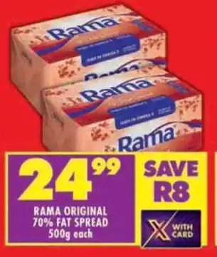 Shoprite Rama original 70% fat spread offer