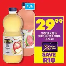 Shoprite Clover krush fruit nectar blend offer