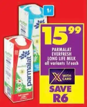 Shoprite Parmalat everfresh long life milk offer