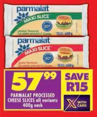 Shoprite Parmalat processed cheese slices all variants offer