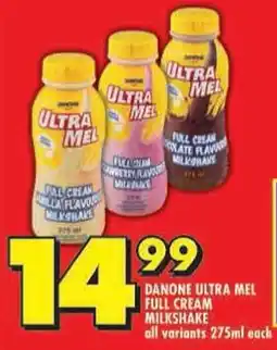 Shoprite Danone ultra mel full cream milkshake offer