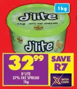 Shoprite D'lite 37% fat spread offer