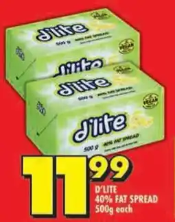 Shoprite D'lite 40% fat spread offer