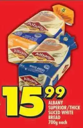 Shoprite Albany superior/thick sliced white bread offer