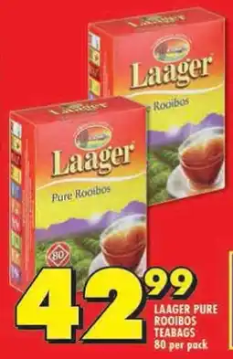 Shoprite Laager pure rooibos teabags offer