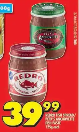 Shoprite Redro fish spread/ peck's anchovette fish paste offer