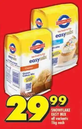 Shoprite Snowflake easy mix all variants offer