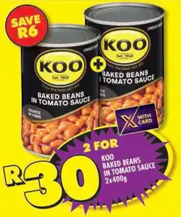 Shoprite Koo baked beans in tomato sauce offer