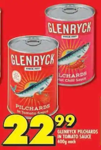 Shoprite Glenryck pilchards in tomato sauce offer