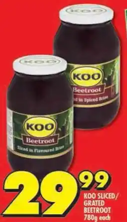 Shoprite Koo sliced/ grated beetroot offer