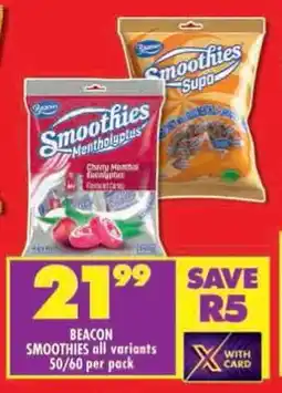 Shoprite Beacon smoothies all variants offer