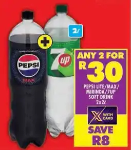 Shoprite Pepsi lite/max/ mirinda/7up soft drink offer