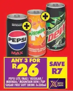 Shoprite Pepsi lite/max/regular/ mirinda/mountain dew/7up sugar free soft drink offer