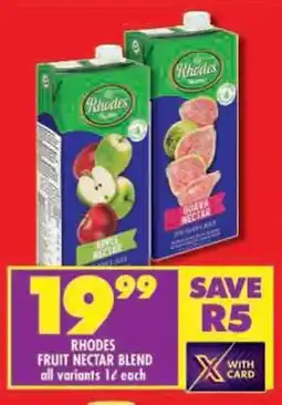 Shoprite Rhodes fruit nectar blend all variants offer