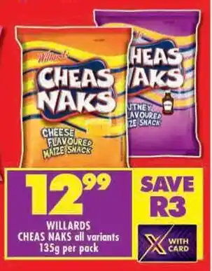 Shoprite Willards cheas naks all variants offer