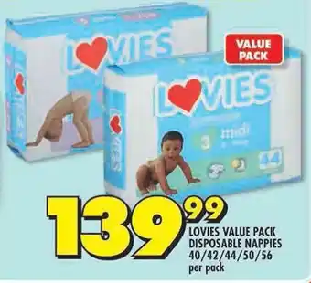 Shoprite Lovies value pack disposable nappies offer