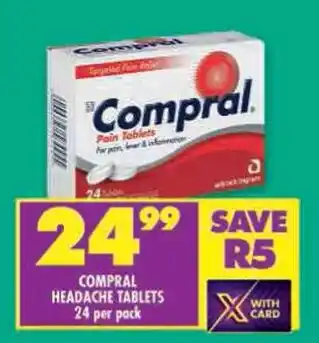 Shoprite Compral headache tablets offer