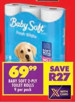 Shoprite Baby soft 2-ply toilet rolls offer