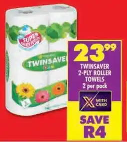 Shoprite Twinsaver 2-ply roller towels offer