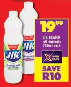 Shoprite Jik bleach all variants offer