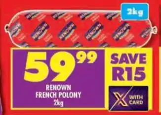 Shoprite Renown french polony offer