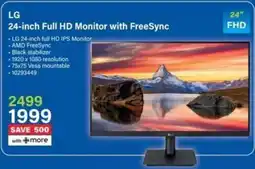 Incredible Connection LG 24-inch Full HD Monitor with FreeSync offer