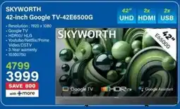 Incredible Connection SKYWORTH 42-inch Google TV-42E6500G offer