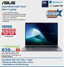 Incredible Connection ASUS ExpertBook Intel Core Ultra 5 Laptop offer